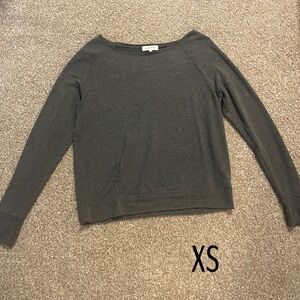 Grace and Lace raw collar hem pullover, XS